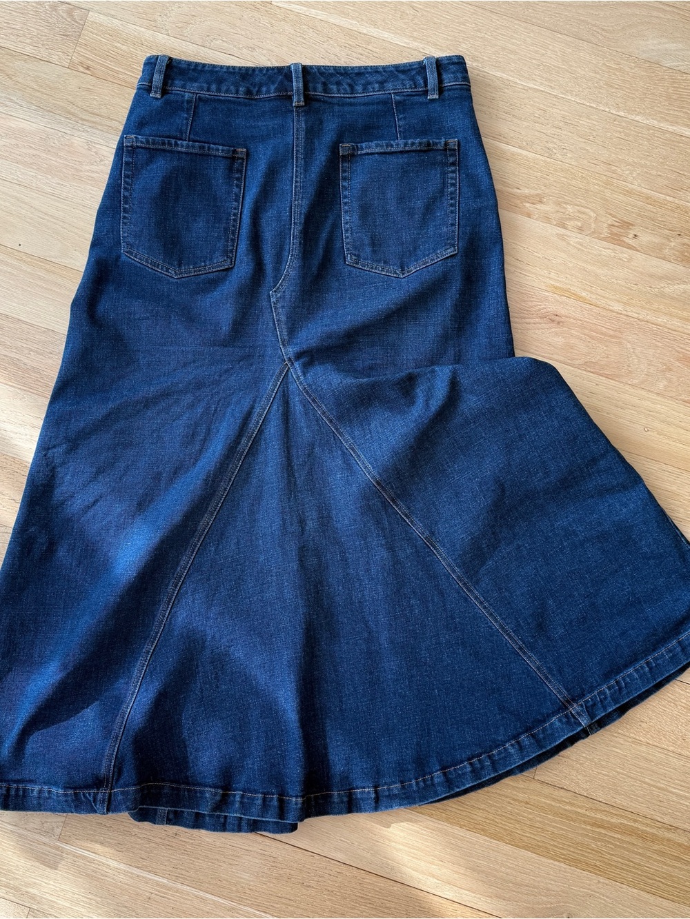 Banana Republic Factory Dark Blue Denim Maxi Skirt - Picture 11 of 11